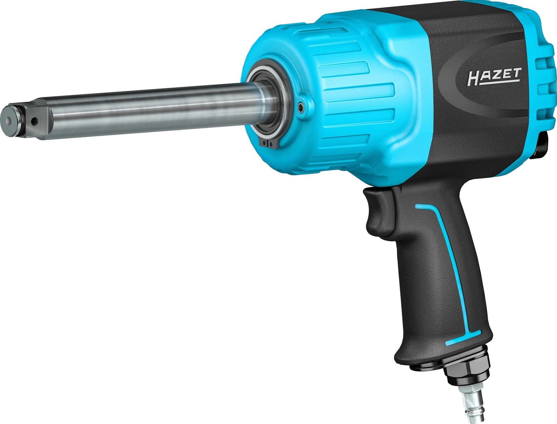 HAZET Twin Turbo Schlagschrauber ∙ lange Spindel 9013LGTT ∙ Lösemoment maximal [Nm]: 3800 Nm ∙ 3/4 Zoll (20 mm) Vierkant massiv ∙ Hochleistungs-Doppelhammer-Schlagwerk Produktbild img3 L