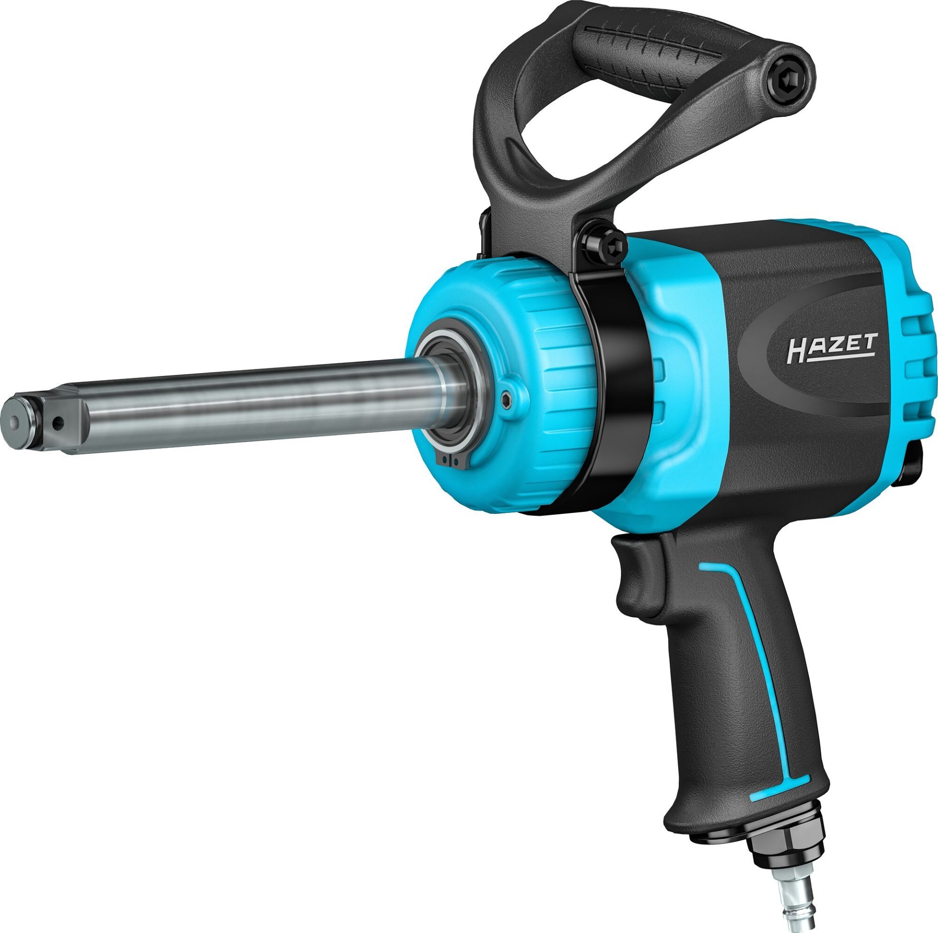 HAZET Twin Turbo Schlagschrauber ∙ lange Spindel 9013LGTT ∙ Lösemoment maximal [Nm]: 3800 Nm ∙ 3/4 Zoll (20 mm) Vierkant massiv ∙ Hochleistungs-Doppelhammer-Schlagwerk Produktbild img4 L