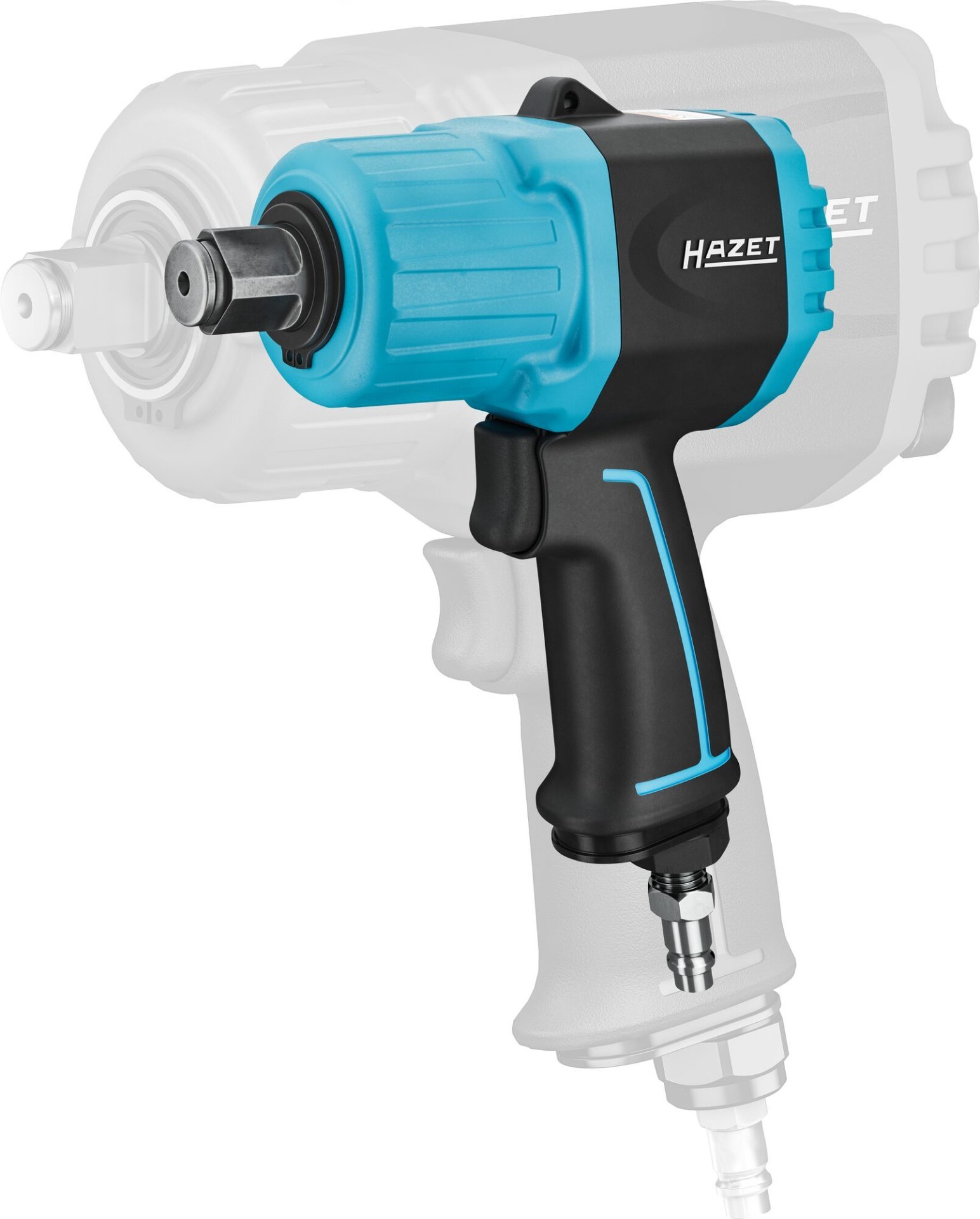 HAZET Twin Turbo Schlagschrauber 9013MTT ∙ Lösemoment maximal [Nm]: 1890 Nm ∙ 3/4 Zoll (20 mm) Vierkant massiv ∙ Hochleistungs-Doppelhammer-Schlagwerk Produktbild img4 L