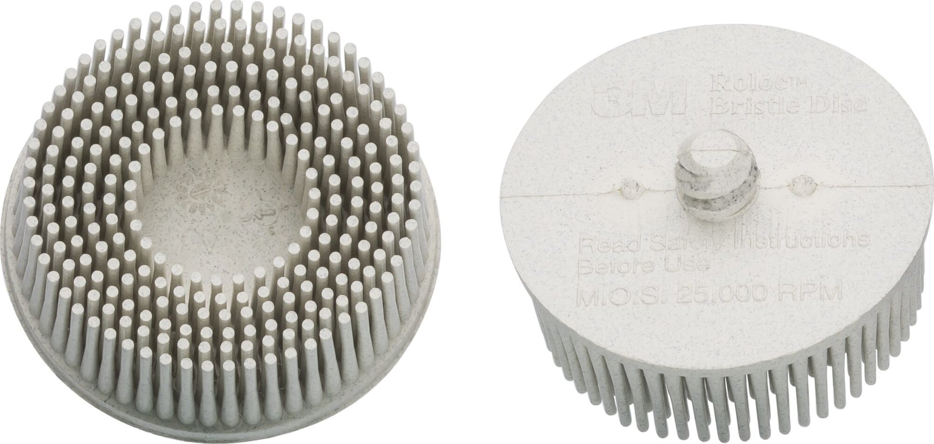 HAZET Ersatz Borstenschleifer Satz ∙ weiß ∙ 2-teilig∙ Roloc® Schnellwechselsystem ∙ ⌀ 50&nbsp;mm 9033-11-0120/2 Produktbild img1 L