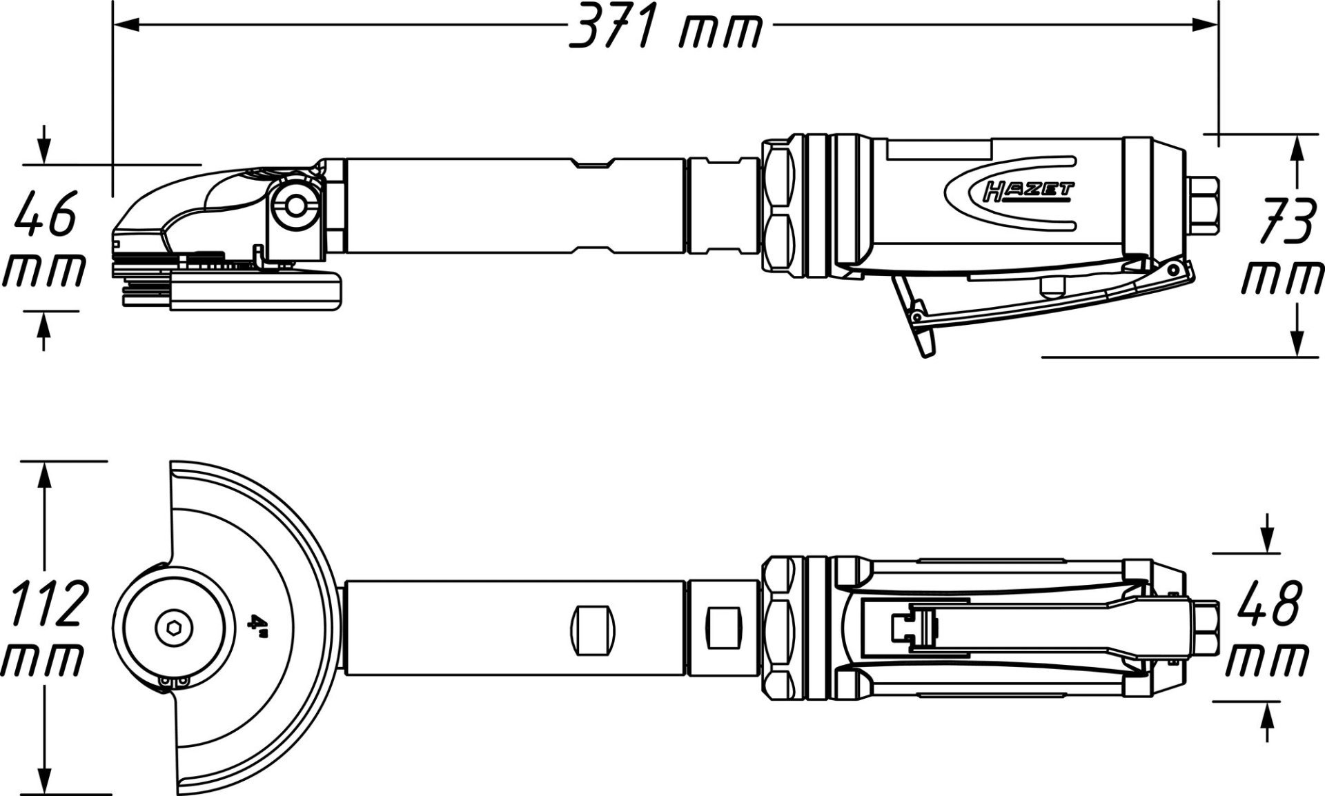 HAZET Tiefenschleifer 9033P-8 ∙ Länge: 371 mm Produktbild img6 L