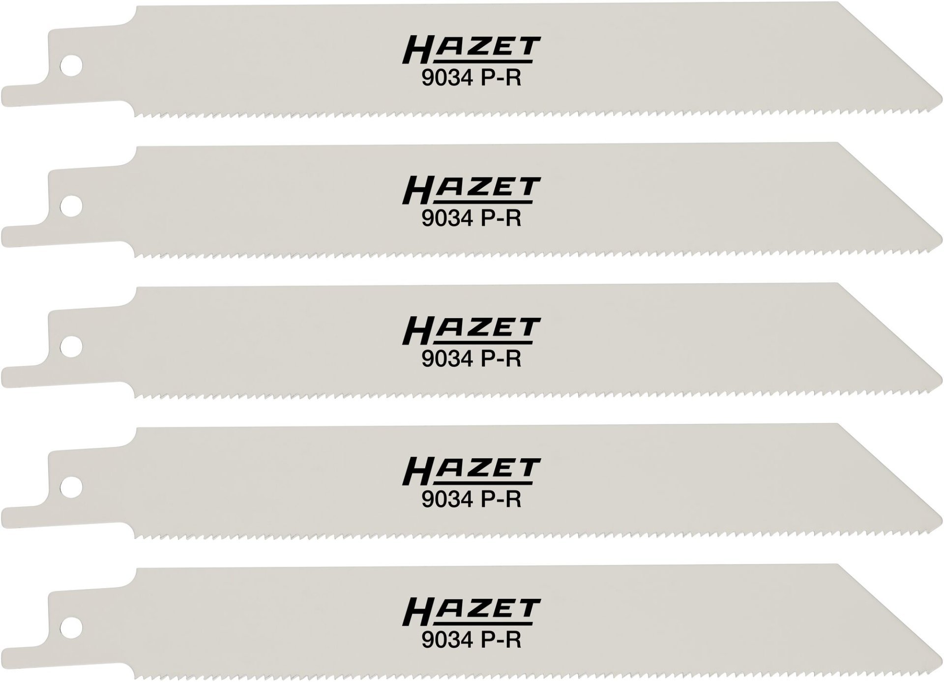 HAZET Reziprok-Stichsägeblätter∙ 18&nbsp;Zähne / Inch ∙ geschrägte ∙ gewellte Zahnung ∙ Gesamtlänge: 153&nbsp;mm 9034P-R/5 ∙ Länge: 153 mm Produktbild img1 L