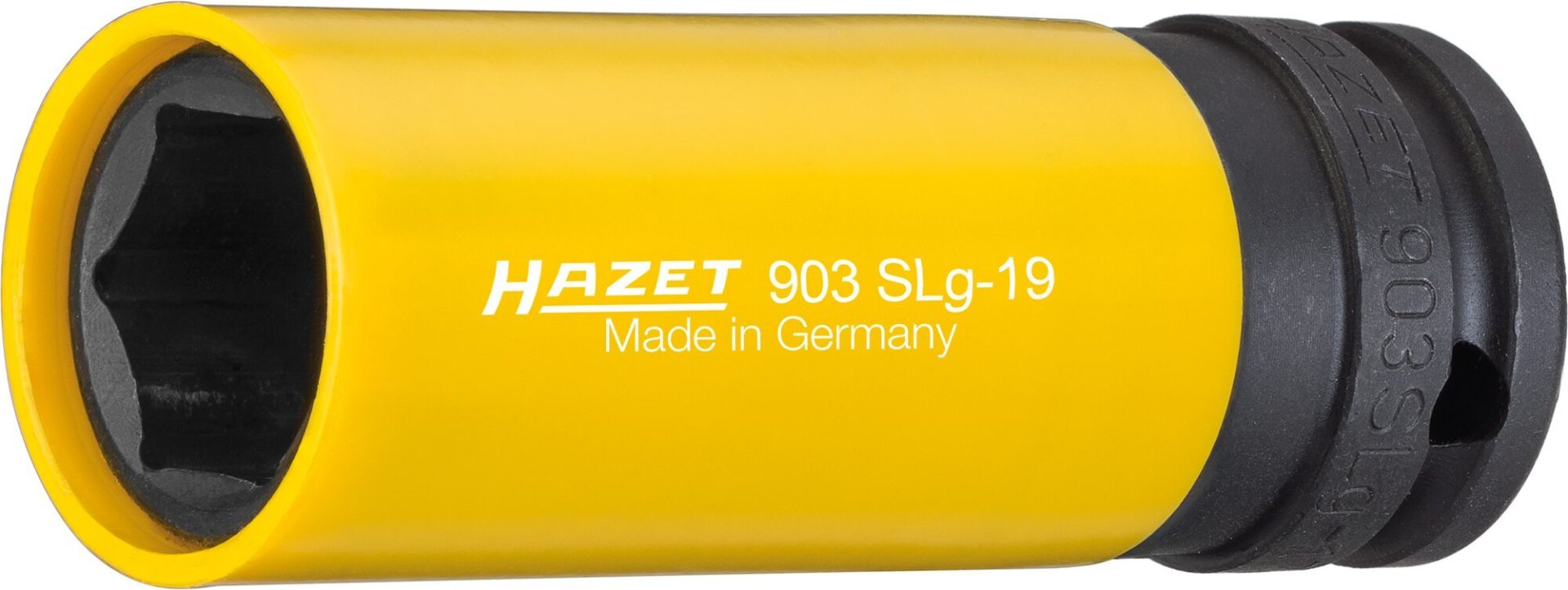 HAZET Schlag-, Maschinenschrauber Steckschlüsseleinsatz 903SLG-19 ∙ 1/2 Zoll (12,5 mm) Vierkant hohl ∙ Außen Sechskant-Tractionsprofil ∙ SW 19 mm Produktbild img1 L