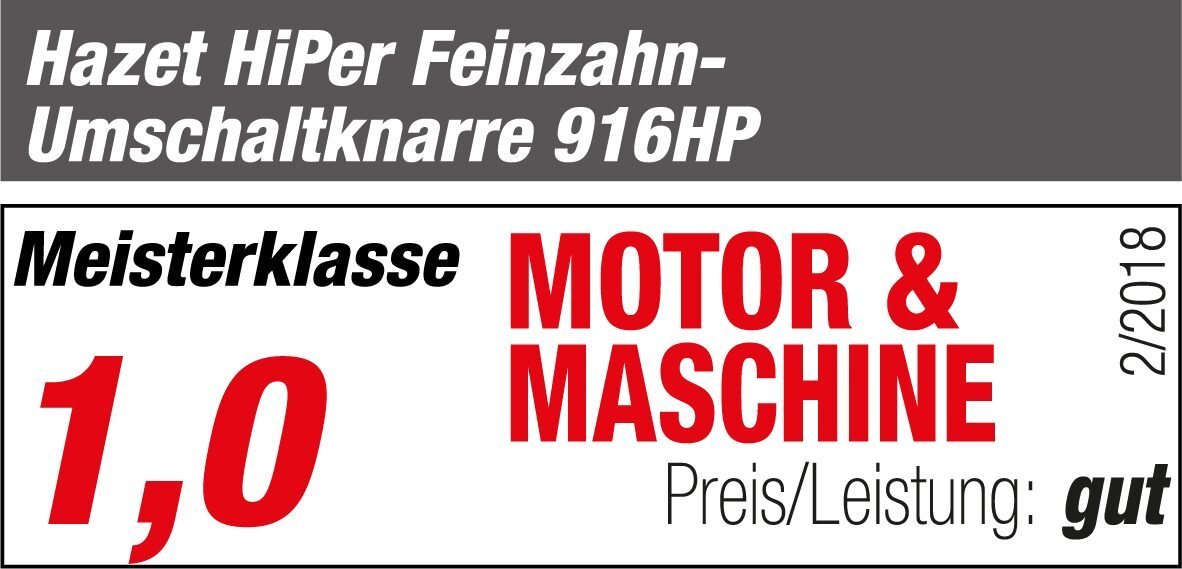 HAZET HiPer Feinzahn-Umschaltknarre 916HP ∙ 1/2 Zoll (12,5 mm) Vierkant massiv ∙ Länge: 275 mm Produktbild img8 L