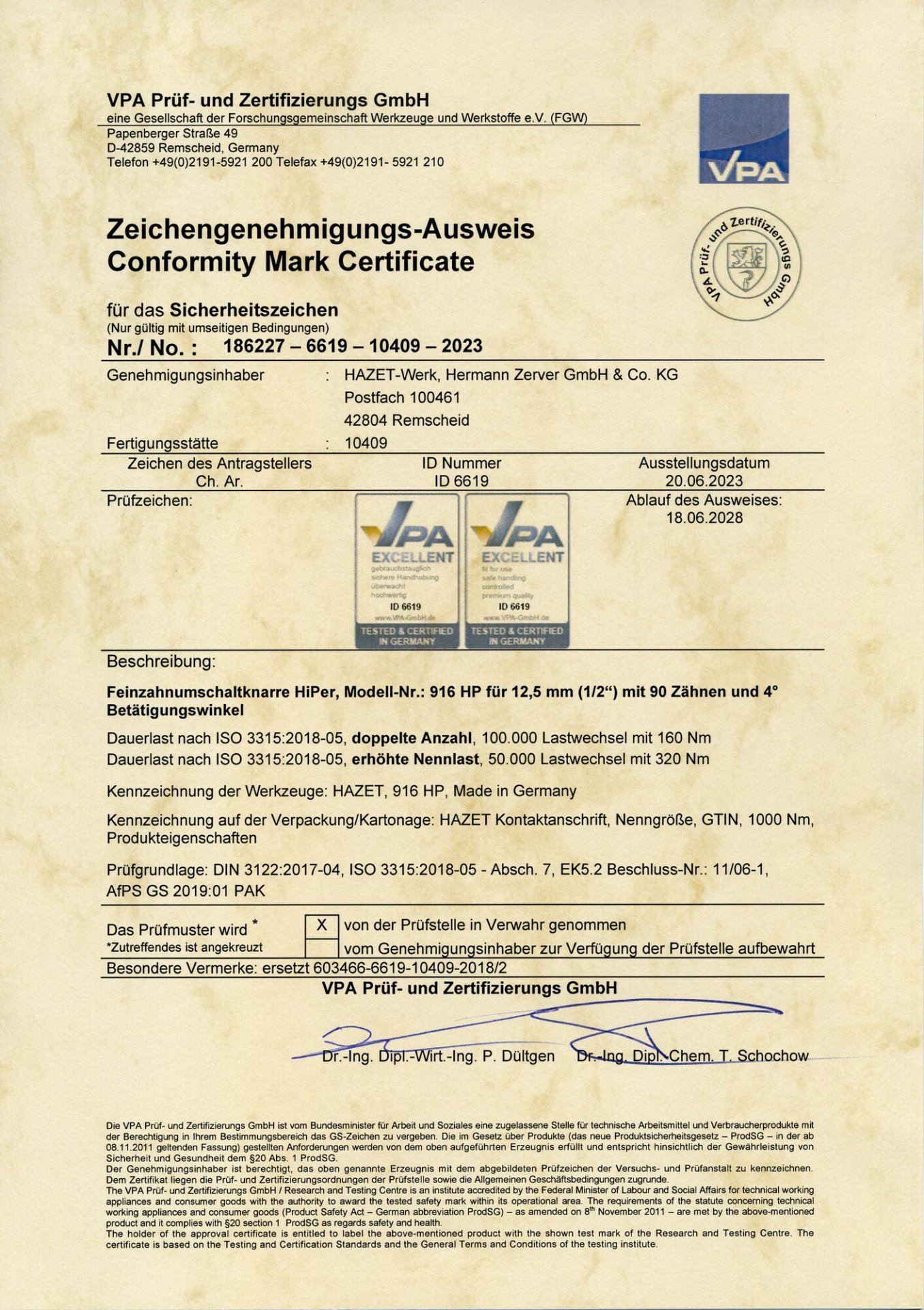 HAZET HiPer Feinzahn-Umschaltknarre 916HP ∙ 1/2 Zoll (12,5 mm) Vierkant massiv ∙ Länge: 275 mm Produktbild img6 L