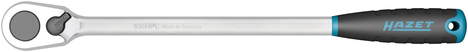 HAZET HiPer Feinzahn-Umschaltknarre ∙ lang 916HPL ∙ 1/2 Zoll (12,5 mm) Vierkant massiv ∙ Länge: 415 mm Produktbild img3 L