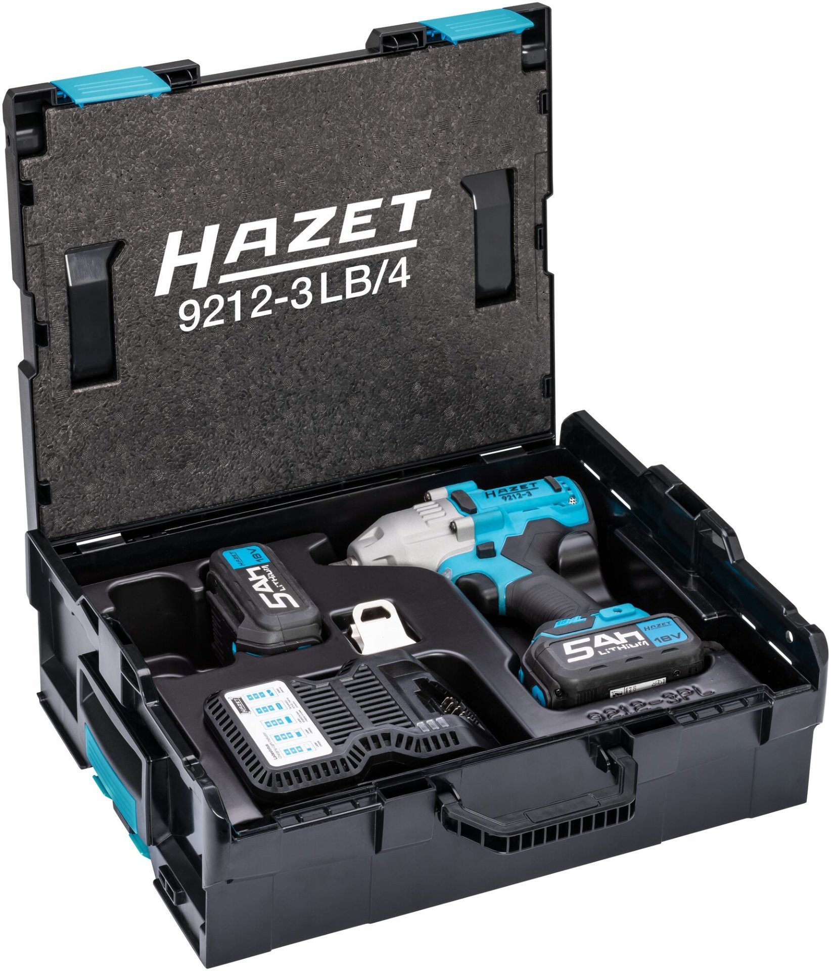 HAZET HAZET Akku Schlagschrauber 9212-3LB/4 ∙ Lösemoment maximal [Nm]: 700 Nm ∙ 1/2 Zoll (12,5 mm) Vierkant massiv ∙ 4-teilig Produktbild img1 L