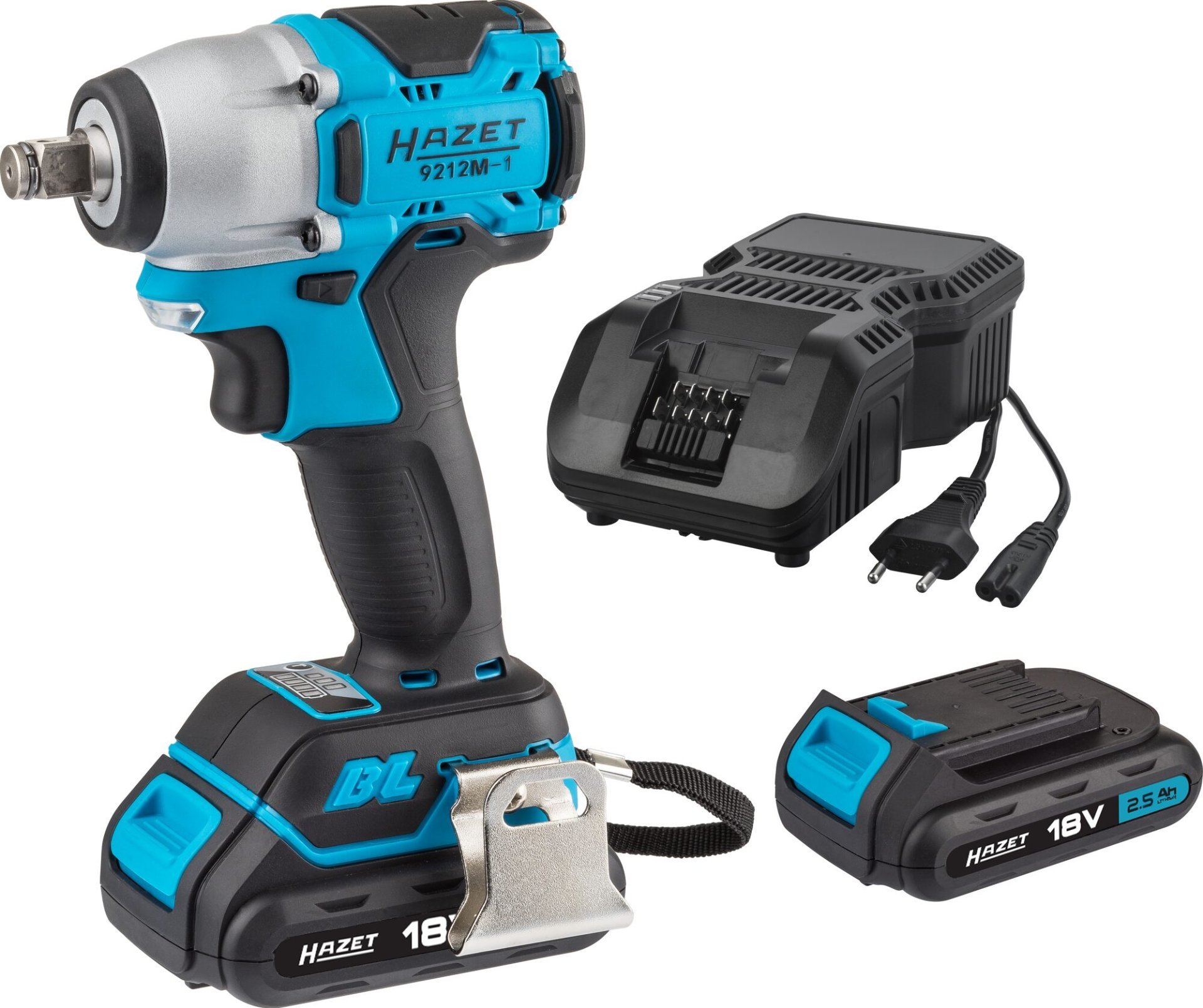 HAZET HAZET Mini Akku Schlagschrauber Satz ∙ 18&nbsp;Volt 9212M-1/4 ∙ Lösemoment maximal [Nm]: 270 Nm ∙ 1/2 Zoll (12,5 mm) Vierkant massiv ∙ 4-teilig Produktbild img1 L