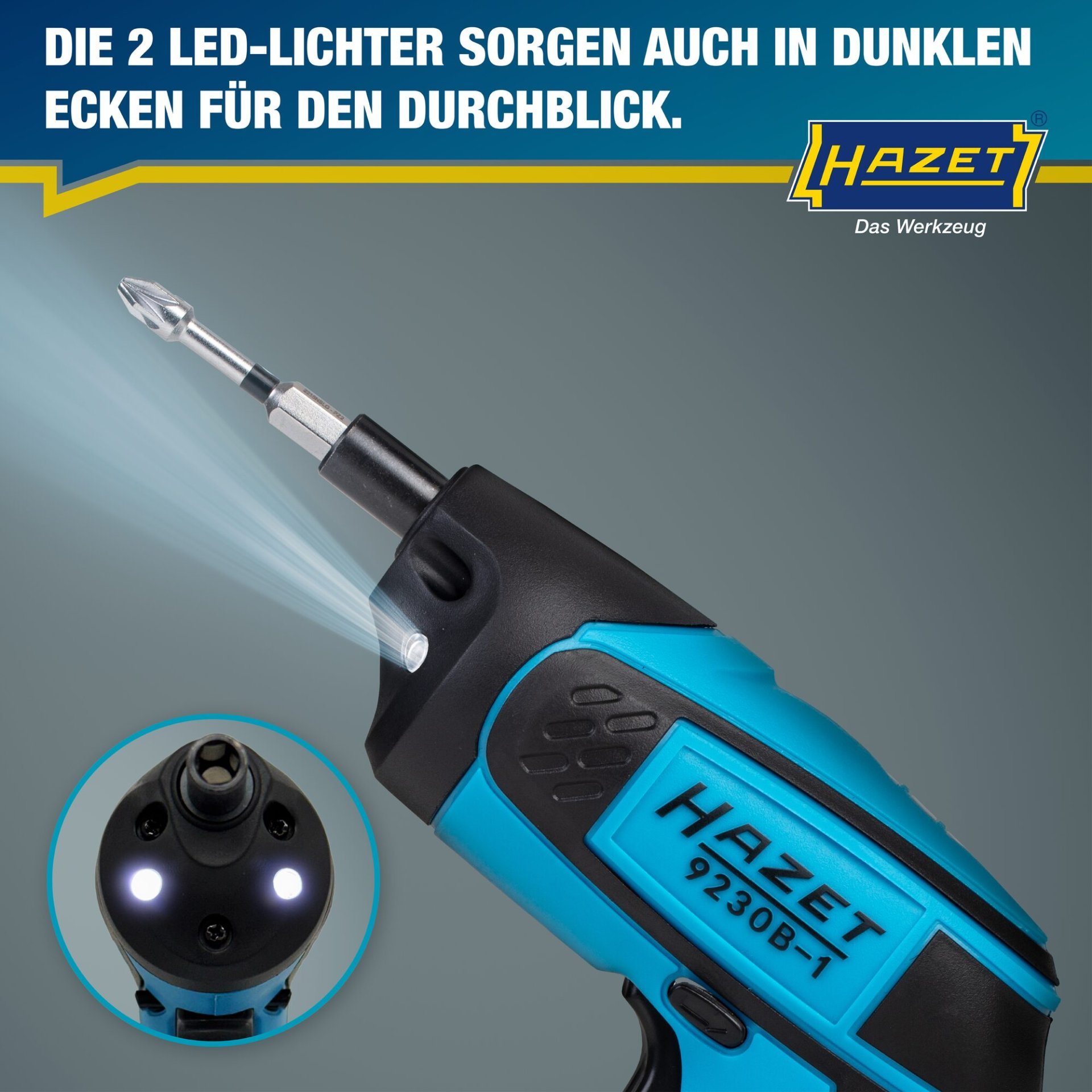 HAZET Bit Akkuschrauber Satz ∙ Mini 9230B-1 ∙ Lösemoment maximal [Nm]: 4.5 Nm ∙ Innen TORX® Profil, Pozidriv Profil PZ, Innen Sechskant Profil, 1/4 Zoll (6,3 mm) Sechskant hohl ∙ 7-teilig ∙ 4 ∙ PZ1 ∙ PZ2 ∙ T20 Produktbild img3 L