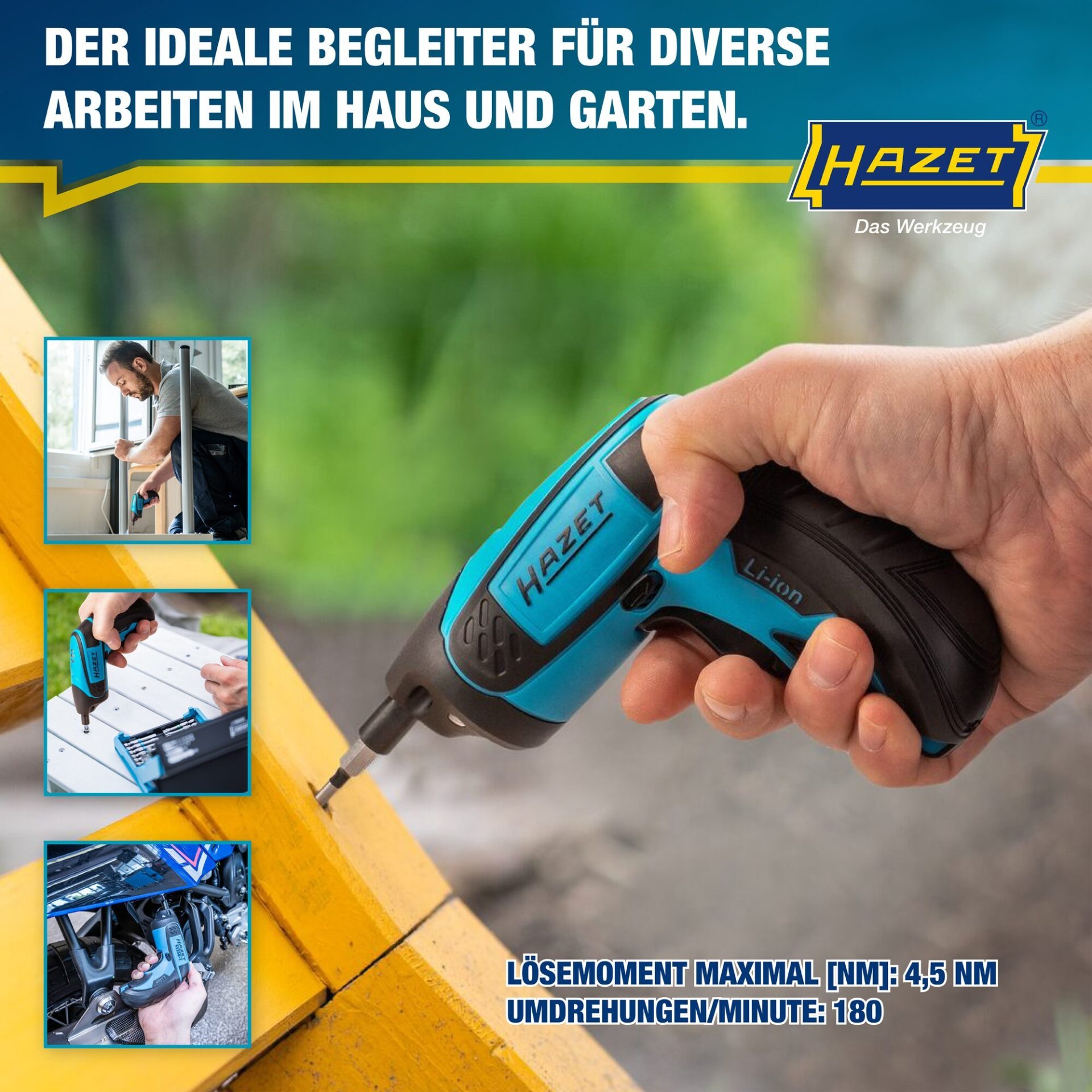 HAZET Bit Akkuschrauber Satz ∙ Mini 9230B-1 ∙ Lösemoment maximal [Nm]: 4.5 Nm ∙ Innen TORX® Profil, Pozidriv Profil PZ, Innen Sechskant Profil, 1/4 Zoll (6,3 mm) Sechskant hohl ∙ 7-teilig ∙ 4 ∙ PZ1 ∙ PZ2 ∙ T20 Produktbild img5 L