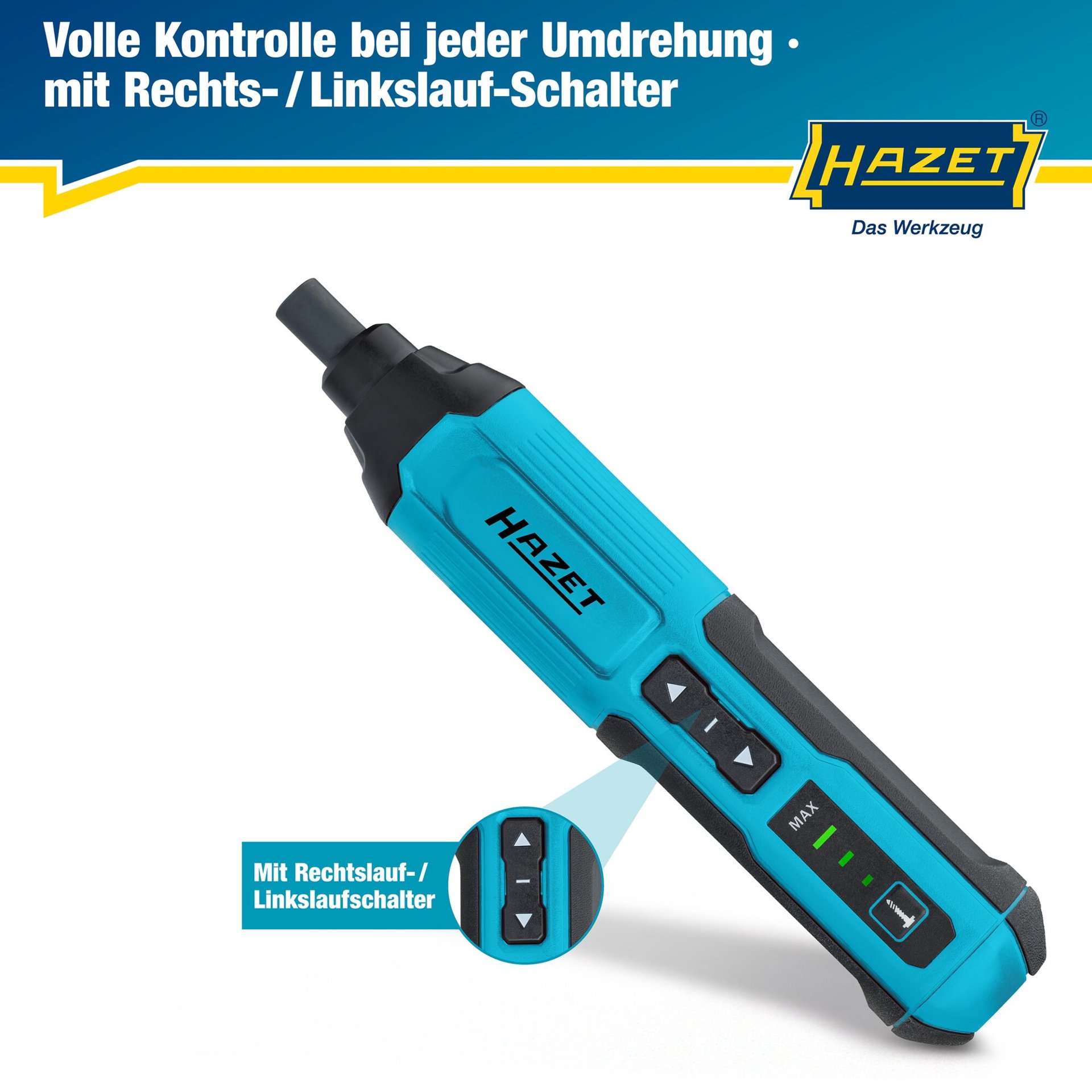 HAZET Akku-Stabschrauber 9230B-2 ∙ Lösemoment maximal [Nm]: 5 Nm ∙ 1/4 Zoll (6,3 mm) Sechskant hohl Produktbild img8 L