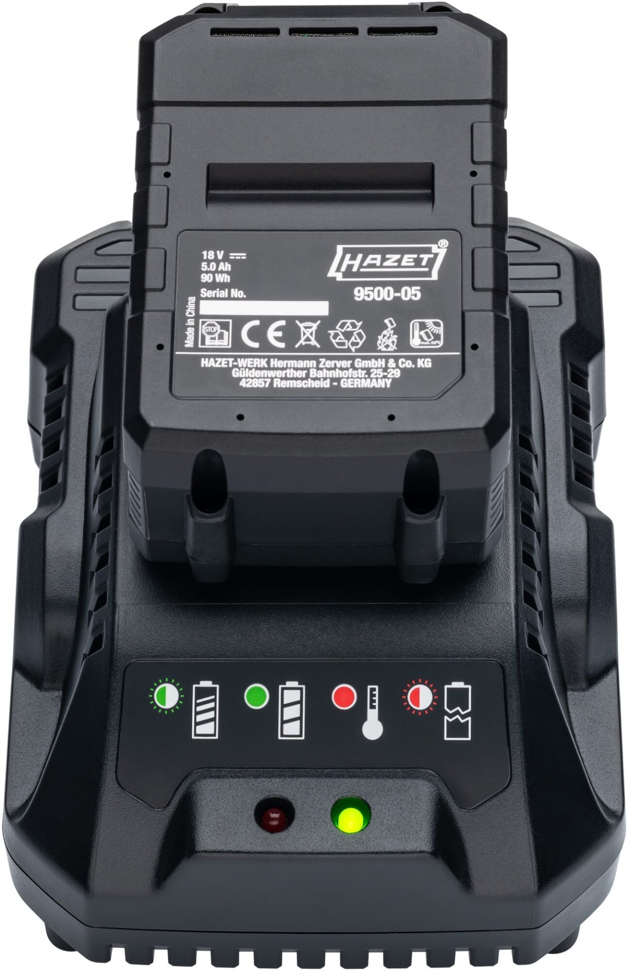 HAZET Akku-Schlagschrauber 9512-600/4 ∙ Lösemoment maximal [Nm]: 600 Nm ∙ 1/2 Zoll (12,5 mm) Vierkant massiv ∙ 4-teilig Produktbild img5 L
