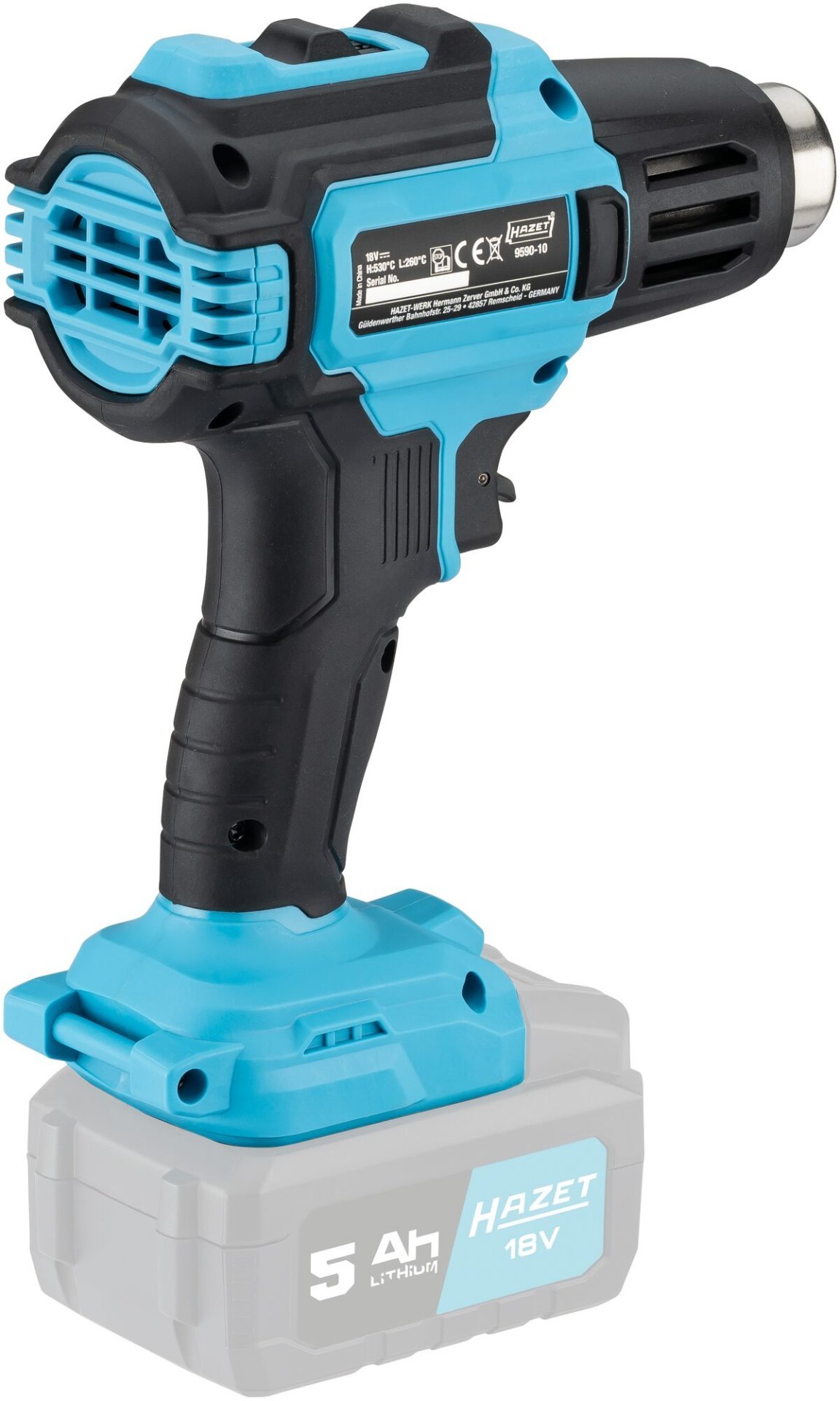 HAZET Akku-Heißluftgerät ∙ 18 Volt ∙ Grundgerät 9590-10 Produktbild img3 L
