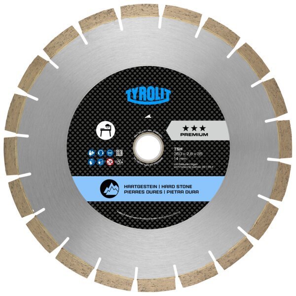 Tyrolit TSH-SILENT Tischsägeblatt PREMIUM Granit 350x2,8x35 Produktbild img1 L