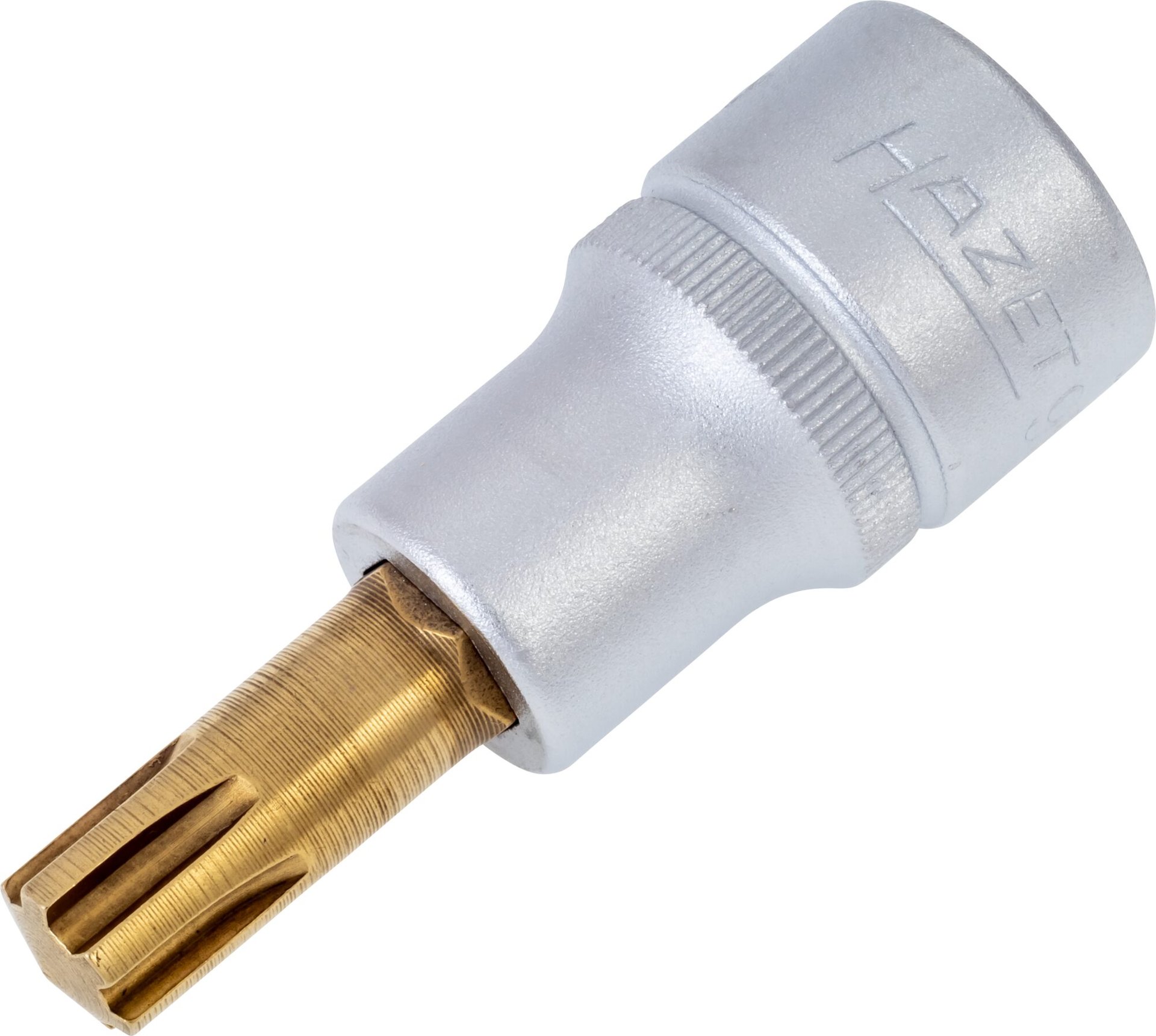 HAZET Schraubendreher-Steckschlüsseleinsatz 991-10 ∙ 1/2 Zoll (12,5 mm) Vierkant hohl ∙ Innen Keilprofil Ribe-CV ∙ SW M10 Produktbild img1 L