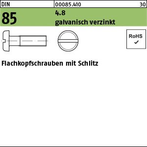 DIN 85 4.8 M 8 x 12 galv. verzinkt gal Zn VE=K Produktbild img1 L