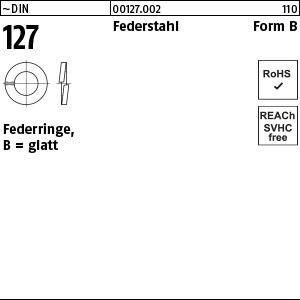 Reyher ~DIN 127 Federstahl Form B Federringe, glatt Produktbild img1 L