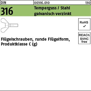 DIN 316 GT/Stahl M 6 x 10 galv. verzinkt gal Zn VE=S Produktbild img1 L