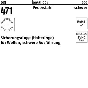 Reyher DIN 471 Federstahl schwer Sicherungsringe (Halteringe) für Wellen, schwere Ausführung Produktbild img1 L