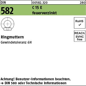 Reyher DIN 582 C 15 E feuerverzinkt Ringmuttern Produktbild img1 L