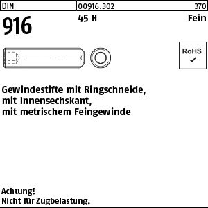 DIN 916 45 H M 8 x 1 x 6 VE=S Produktbild img1 L