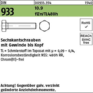 DIN 933 10.9 M 16 x 100 flZn/nc/TL/x/480h/C flZn VE=S Produktbild img1 L
