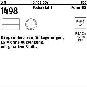 Reyher DIN 1498 Federstahl Form EG Einspannbuchsen Produktbild img1 L
