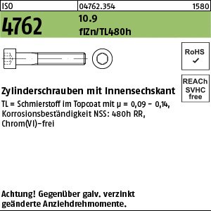 ISO 4762 10.9 M 24 x 180 flZn/nc/TL/x/480h/C flZn VE=S Produktbild img1 L