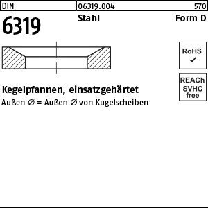Reyher DIN 6319 Stahl Form D Kegelpfannen, einsatzgehärtet Produktbild img1 L