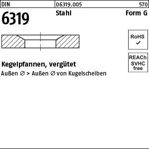 DIN 6319 Stahl Form G Kegelpfannen, vergütet Produktbild img1 L