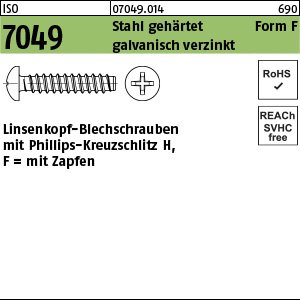 ISO 7049 Stahl 4,8 x 9,5 -F-H galv. verzinkt passiviert gal Zn VE=S Produktbild img1 L