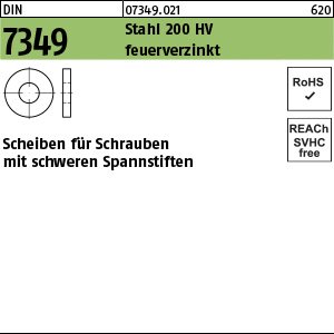Reyher DIN 7349 Stahl 200HV feuerverzinkt Scheiben für Schrauben mit schweren Spannstiften Produktbild img1 L