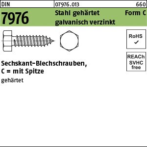 DIN 7976 Stahl 4,2 x 45 -C galv. verzinkt passiviert gal Zn VE=S Produktbild img1 L