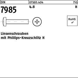 DIN 7985 4.8 M 5 x 16 -H VE=S Produktbild img1 L