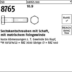 ISO 8765 10.9 M 10 x 1,25 x 50 VE=S Produktbild img1 L