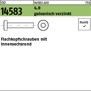 ISO 14583 4.8 M 4 x 6 -T galv. verzinkt gal Zn VE=S Produktbild img1 L