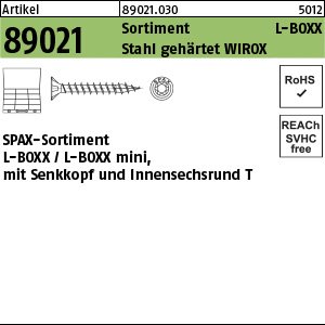 Artikel 89021 Sortimente SPAX Seko-T Oberfläche WIROX SPAX-Sortimente L-BOXX/L-BOXX Mini mit Senkkopf, mit Innensechsrund Produktbild img1 L