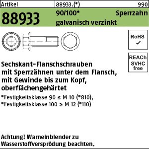 ART 88933 Sechsk.-Sperrkantschr. Kl. 90 gal Zn, M 5 x 10 gal Zn VE=S Produktbild img1 L