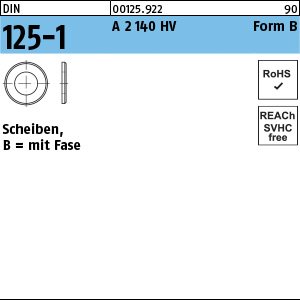 Reyher DIN 125-1 A 2 140 HV Form B Scheiben, mit Fase Produktbild img1 L