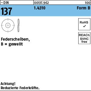 ~DIN 137 1.4310 Form B Federscheiben, gewellt Produktbild img1 L