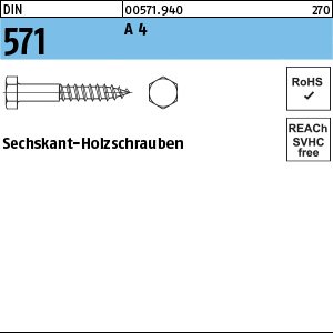 Reyher DIN 571 A 4 Sechskant-Holzschrauben Produktbild img1 L