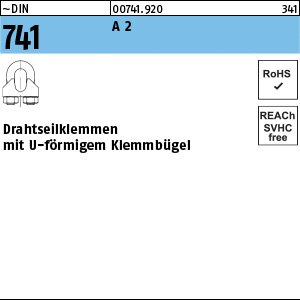 Reyher ~DIN 741 A 2 Drahtseilklemmen mit U-förmigem Klemmbügel Produktbild img1 L