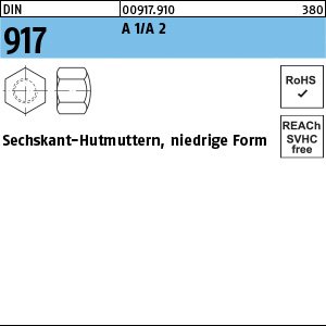 Reyher DIN 917 A 1/A 2 Sechskant-Hutmuttern, niedrige Form Produktbild img1 L