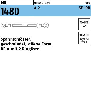 Reyher DIN 1480 A 2 SP-RR Spannschlösser geschmiedet, offene Form, mit 2 Ringösen Produktbild img1 L