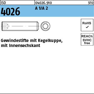 ISO 4026 A 2 M 6 x 40 rostfrei A 2 VE=S Produktbild img1 L