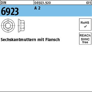 Reyher DIN 6923 A 2 Sechskantmuttern mit Flansch Produktbild img1 L