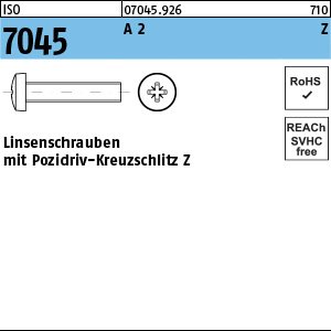 Reyher ISO 7045 A 2 Z Linsenschrauben mit Pozidriv-Kreuzschlitz Z Produktbild img1 L