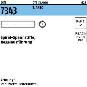 Reyher DIN 7343 1.4310 Spiral-Spannstifte, Regelausführung Produktbild img1 L