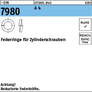 Reyher ~DIN 7980 A 4 Federringe für Zylinderschrauben Produktbild img1 L