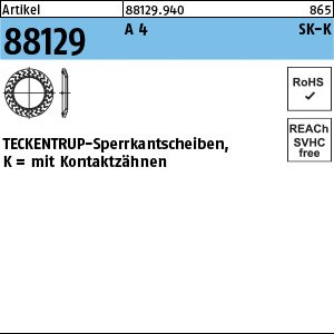 Reyher Artikel 88129 A 4 Form K TECKENTRUP-Sperrkantscheiben, mit Kontaktzähnen Produktbild img1 L